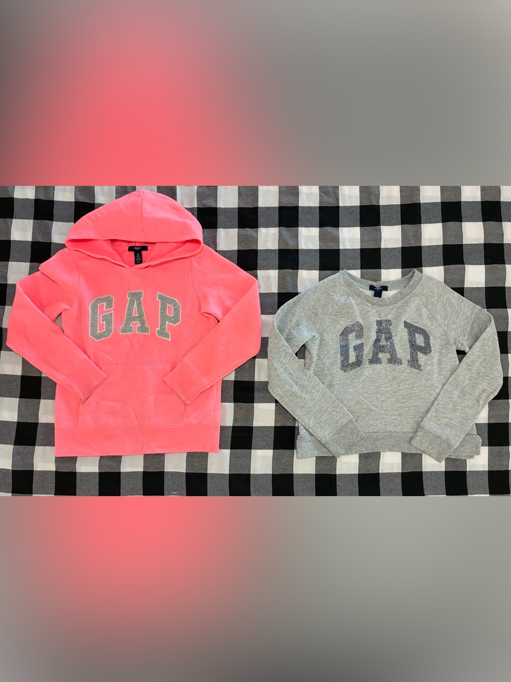 GAP Kids' Pullover Hoodie & Sweatshirt - Pink and Gray